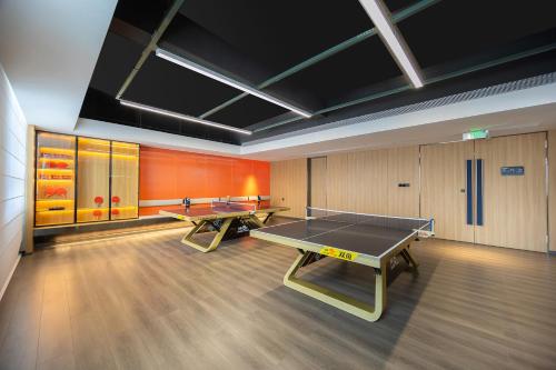 Fitness centrum a/nebo fitness zařízení v ubytování Deyang Hamring Hotel