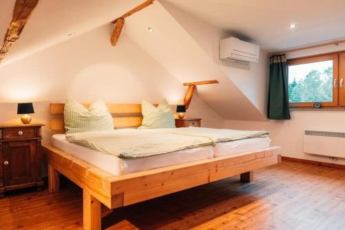 Postel nebo postele na pokoji v ubytování Ferienhaus Woidhaus