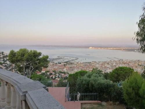 a view of a city and a body of water at Casa Dorada in Roses