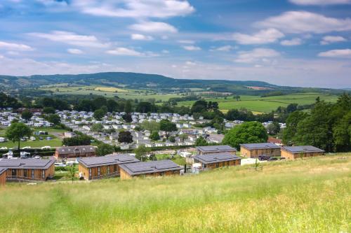 a small town with houses in a field at Cofton Holidays in Dawlish