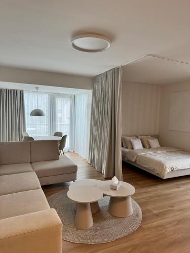 Postel nebo postele na pokoji v ubytování Apartmán Milujto, Pálava