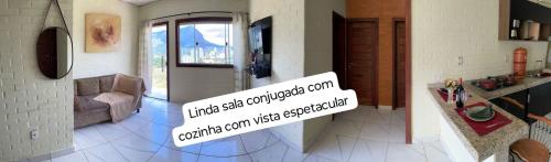 Χώρος καθιστικού στο Flat com vista espetacular 2 banheiros 3 quartos área central-cozinha completa-AR- casais - grupos ou familias ou empresas