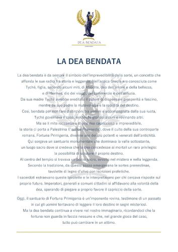 Certificado, premio, señal o documento que está expuesto en Dea Bendata