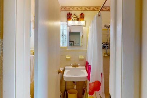 Vannituba majutusasutuses Paradise on Lake Henry