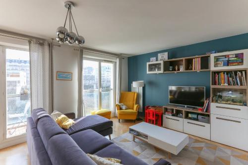 Family apt of 102 m2 in the heart of the 19th