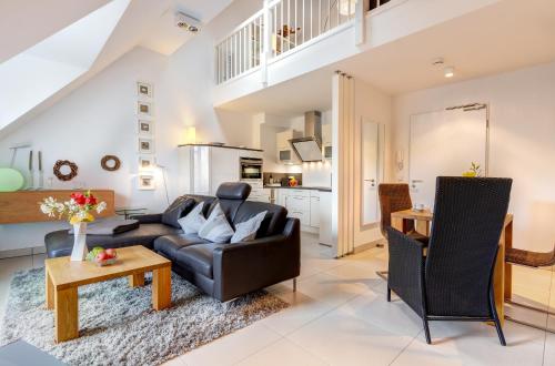 Χώρος καθιστικού στο Residenz am Balmer See - BS 68 mit Wellnessbereich