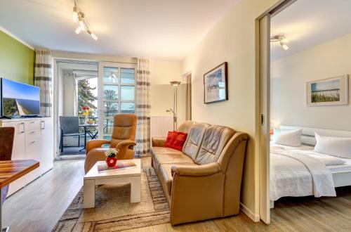 Χώρος καθιστικού στο Residenz am Balmer See - BS 14 mit Wellnessbereich