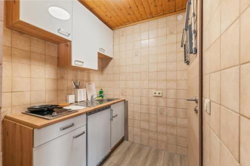 O bucătărie sau chicinetă la Monteur Apartments Heilbronn City - LOW BUDGET, PARKING, WIFI, SMART TV NEW