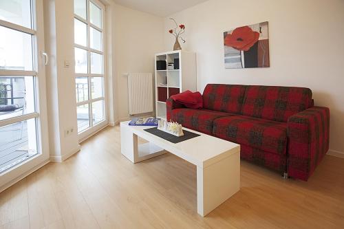 Posezení v ubytování Residenz am Balmer See - BS 50 mit Wellnessbereich