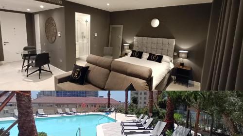 NEW-Studio Apartments in EuroCity-Large Pool-Rock or Sea Views-Balcony-Free Parking-Holiday and Short Let Apartments in Gibraltar