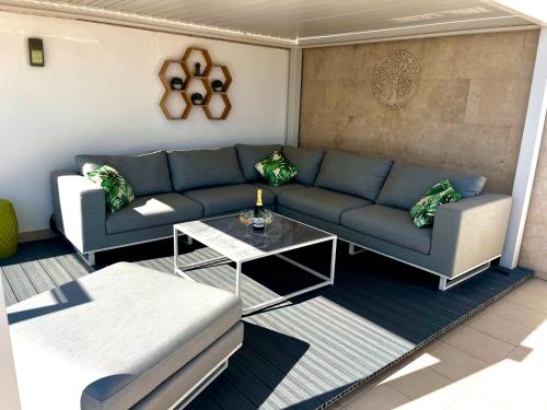Χώρος καθιστικού στο New Penthouse Beach Apartment Mojacar Playa