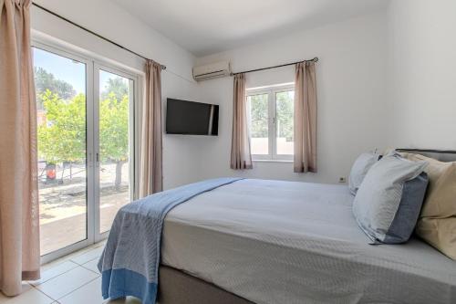Postel nebo postele na pokoji v ubytování Villa Xamadochori