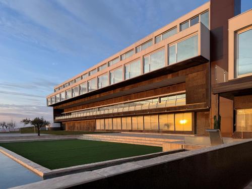 a building with a lawn in front of it at Alfândega da Fé Hotel & SPA in Sambade