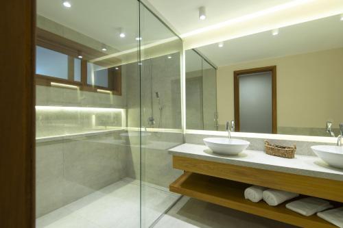 Koupelna v ubytování Hotel Villa Rossa