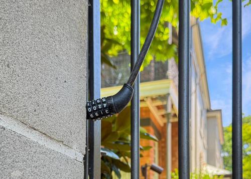 a black wire is attached to a wall at Dalziel Lodge in Sydney