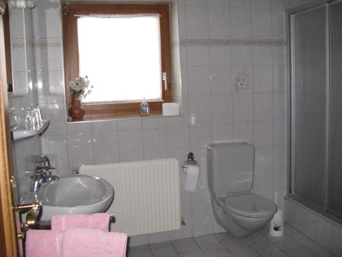Koupelna v ubytování Landhaus Laner