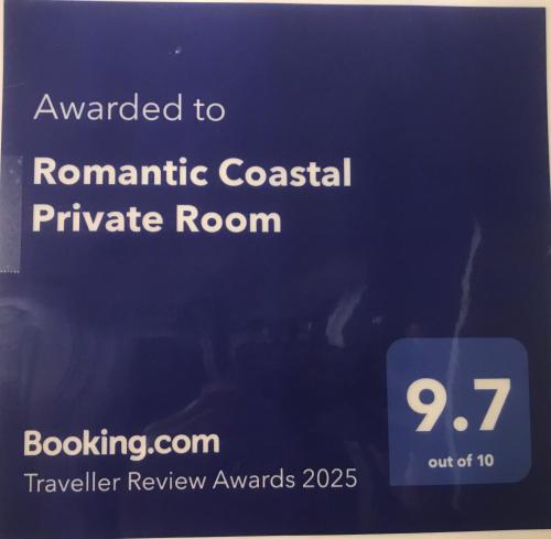 Sijil, anugerah, tanda atau dokumen lain yang dipamerkan di Romantic Coastal Private Room