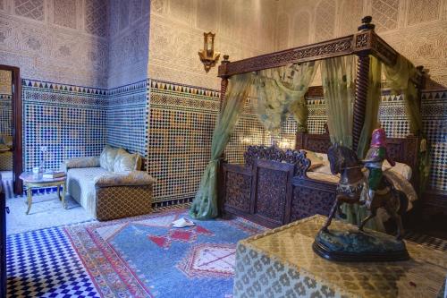 O zonă de relaxare la Riad Salam Fes