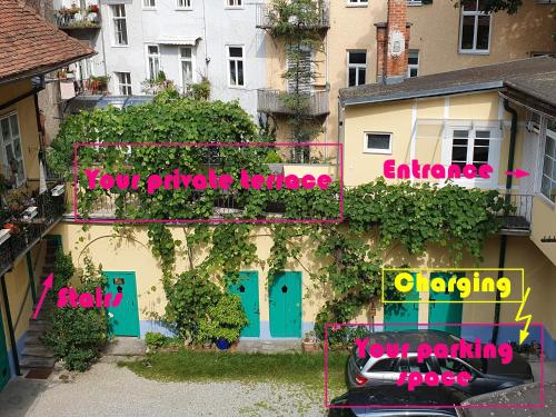 Top at Park, das luxuriöse Appartement mit Terrasse und Parkplatz im Herzen von Graz