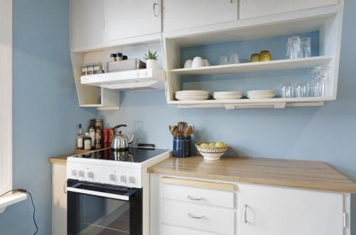 Η κουζίνα ή μικρή κουζίνα στο Apartment centrally located in Haugesund