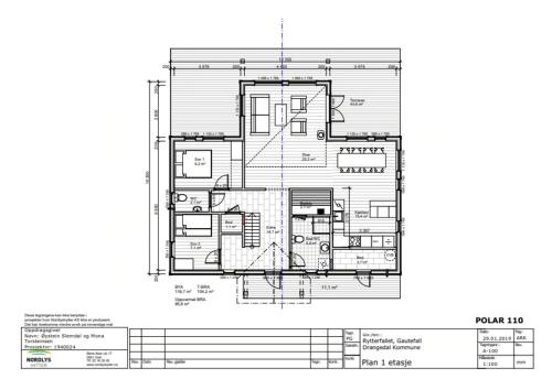 Grundriss der Unterkunft Modern Family Cabin By Gautefall Ski Trails