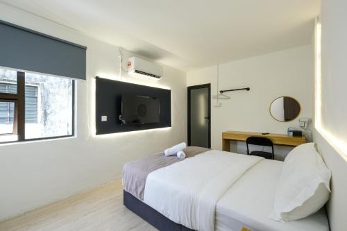 TV a/nebo společenská místnost v ubytování Loft 82