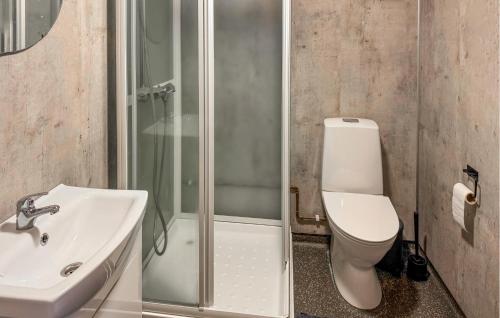 Bilik mandi di Gorgeous Apartment In Koppang