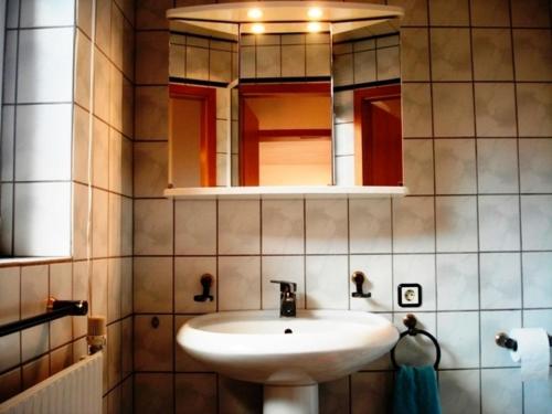 Ένα μπάνιο στο Ferienwohnung Riek