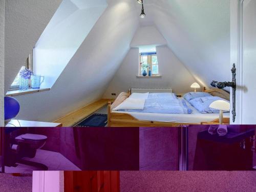 Postel nebo postele na pokoji v ubytování Doppelhaushälfte Posthus, Behrendorf