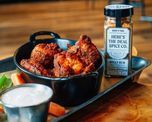 a bowl of fried chicken and a jar of sauce at Quiet Convenient Pvt Room in shared home Perfect for Travelers in Plymouth