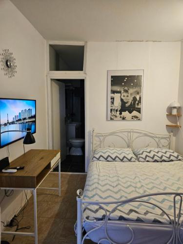 Posteľ alebo postele v izbe v ubytovaní Apartment for two