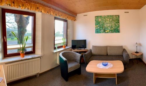 Posezení v ubytování "Ferienhof Alte Mühle" W 2