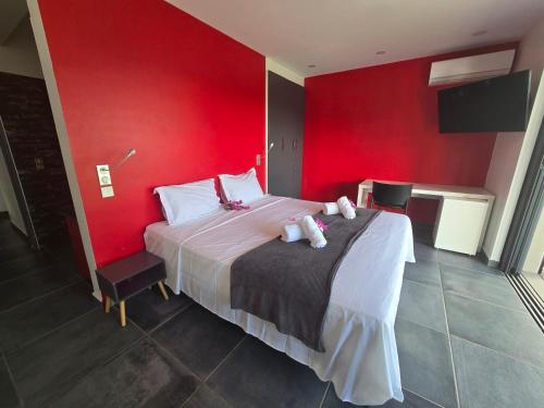 Llit o llits en una habitació de Villa HX