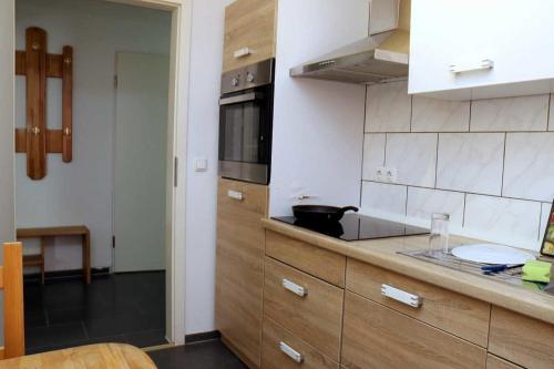 Dapur atau dapur kecil di Aparthotel Kompass A 102-103