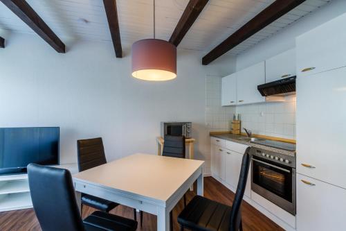 Η κουζίνα ή μικρή κουζίνα στο Kleines Sommerhaus Schröder - Im Winkel 1b