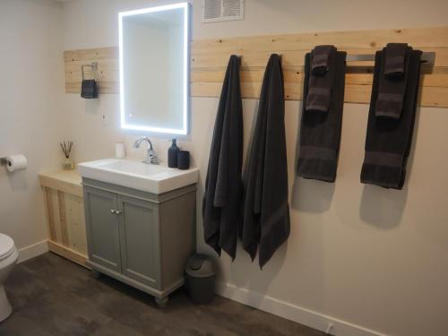 Koupelna v ubytování Great place to stay in Winnipeg with free parking, private entrance