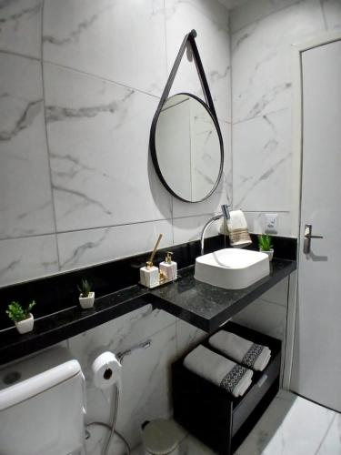 Ένα μπάνιο στο Studio Bastos Residence