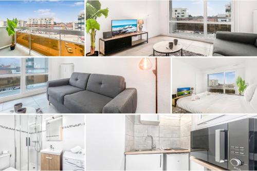 Photo de la galerie de l'établissement HOMEY MARBLE - Au pied du Tram / Proche centre / Balcon privé / Wifi gratuit, à Annemasse