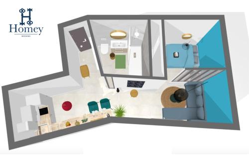 Photo de la galerie de l'établissement HOMEY SUPERCHILL - Appartement moderne et tout équipé - Netflix et WiFi inclus - Situé en Hyper-centre - Proche Genève, à Annemasse