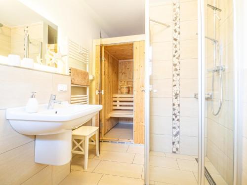 Koupelna v ubytování Ferienhaus Apfelblüte