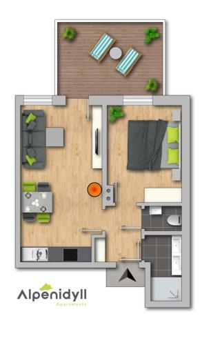 Grundriss der Unterkunft Happy Aich 2 by Alpenidyll Apartments