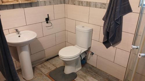 ein Badezimmer mit Toilette und Waschbecken in der Unterkunft 329 on 30th Avenue Villieria Jimmy in Pretoria