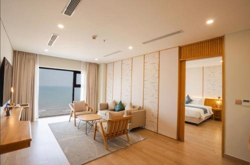 Posezení v ubytování Seabird Hotel Thien Cam
