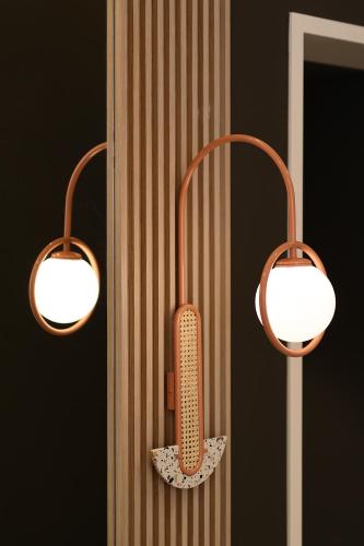 a pair of lights hanging on a wall at Moselle Armenia Wellness & Medical SPA Jermuk in Jermuk