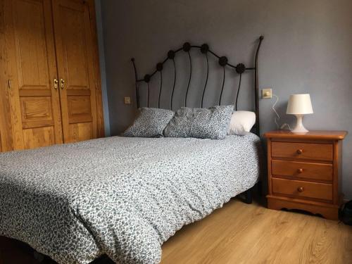 Postel nebo postele na pokoji v ubytování Apartamentos Turísticos Río Gállego (VUT EL CANFRANERO)