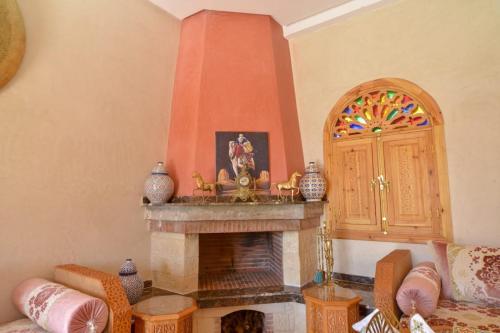 Ein Sitzbereich in der Unterkunft Villa and pool Ourika