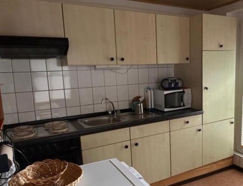 Η κουζίνα ή μικρή κουζίνα στο Ferienhaus Großheide