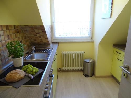 Kuchyň nebo kuchyňský kout v ubytování Wölkchen 17