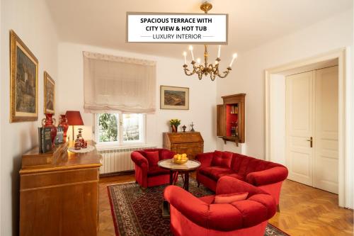 Et opholdsområde på Villa Artur heritage - Luxury apartment