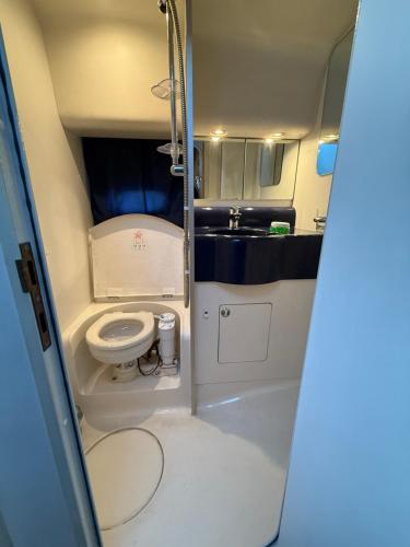 コマルガにあるSailingcherryのトイレと洗面台のある小さなバスルーム